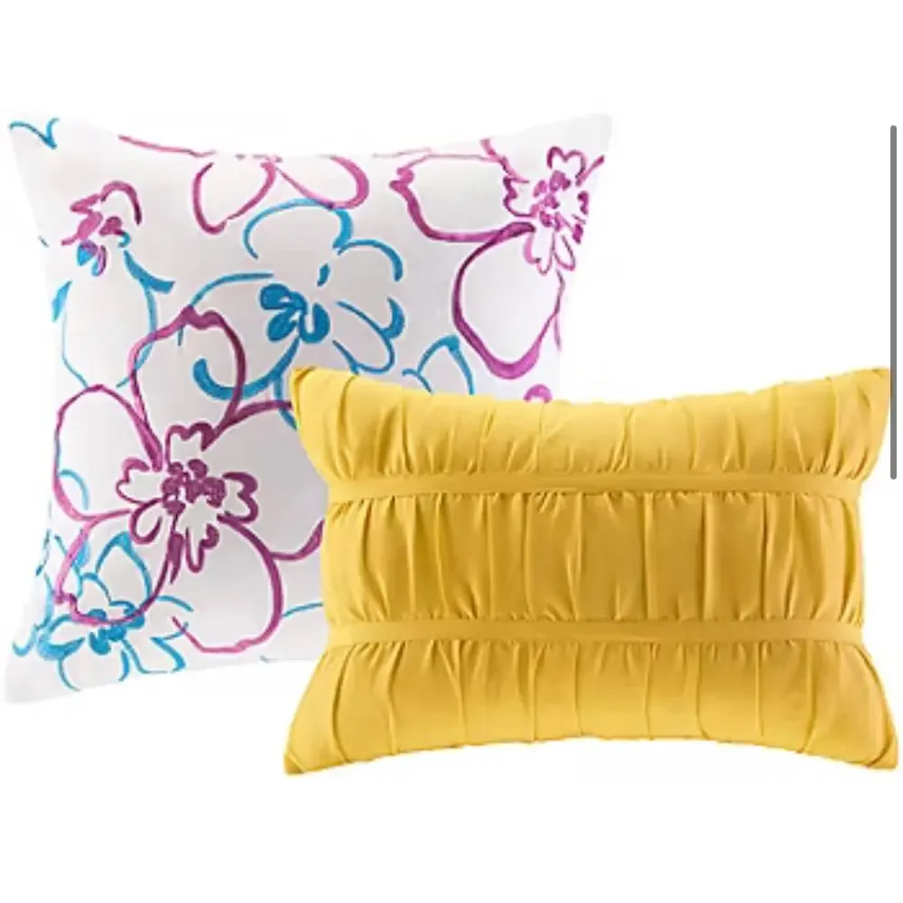 Intelligent Design Ashley Antimicrobial Floral Comforter Set